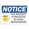 Signmission Sign, 7" H, Rigid Plastic, Property Is Protected By Sign With Symbol, Landscape, L-18649 OS-NS-P-710-L-18649 - alternate 1